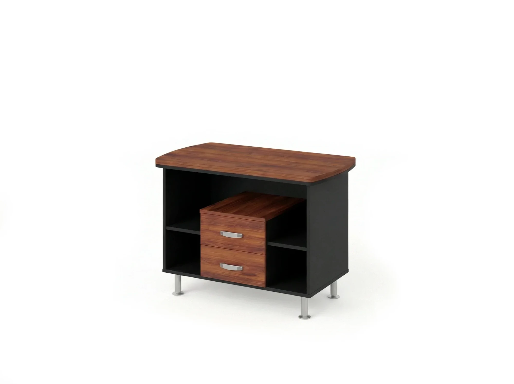 BRL RB074-100x60 Тумба сервисная на цокольных опорах 1000х600х760 Орех Вармия/Черный