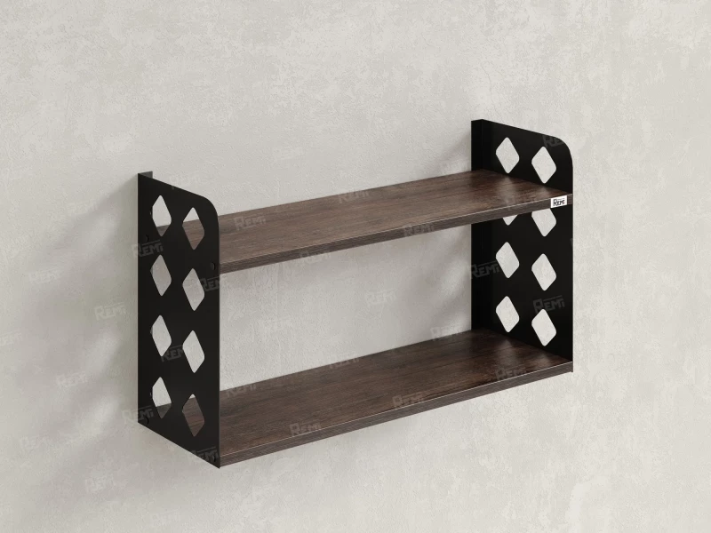 Полка настенная 900x300x500 RM192-90x30 Дуб Апрельский шоколад/Черный