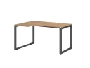 Стол угловой, О-опора, левый 1600x800/1000x750, RM055-16x8-10 Дуб Юстус/Серый