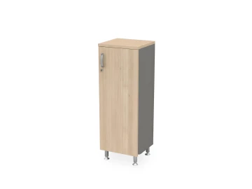 Шкаф закрытый узкий 3 уровня правый 450х430х1290 Акация/Серый RB047-45х43R Серый
