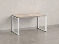 Стол прямой на O-образных опорах 2000x800x750 RM002-20x8 Дуб Маувелла/Белый