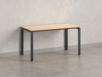 Стол прямой на П-образных опорах 1000x600x750 RM001-10x6 Вяз Швейцарский светлый/Серый