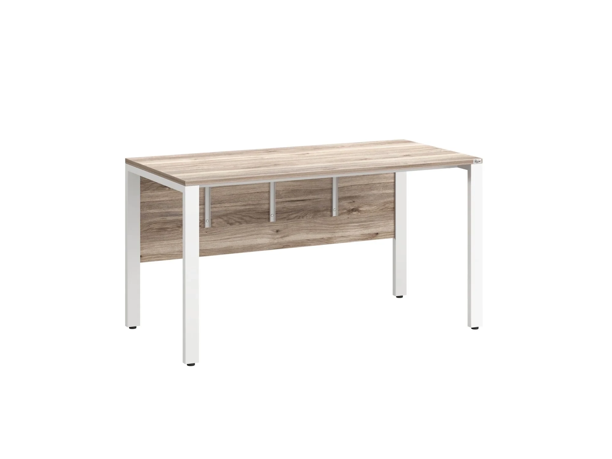 Стол прямой на П-образных опорах, экран ЛДСП 1800x600x750 RM005-18x6 Дуб Маувелла/Белый