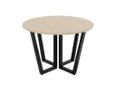Круглый стол на U-образных опорах 1500x1500x750 RM188-15x15 Вяз Швейцарский светлый/Черный