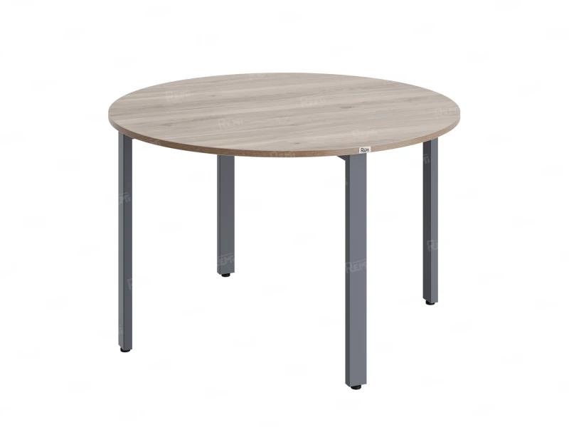 Круглый стол на П-образных опорах 1200x1200x750 RM186-12x12 Дуб Маувелла/Серый