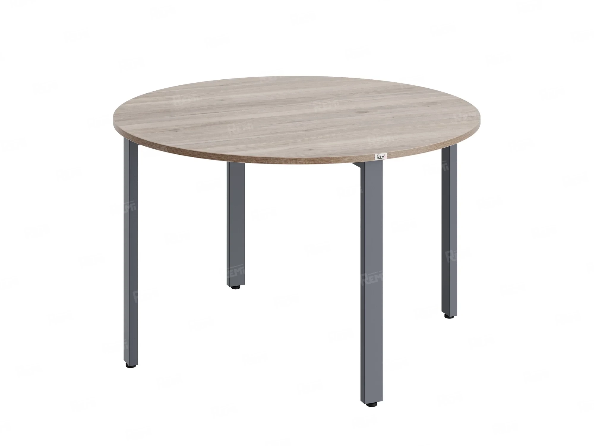 Круглый стол на П-образных опорах 1200x1200x750 RM186-12x12 Дуб Маувелла/Серый