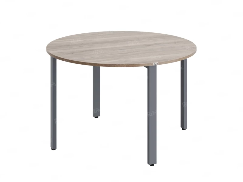 Круглый стол на П-образных опорах 1200x1200x750 RM186-12x12 Дуб Маувелла/Серый