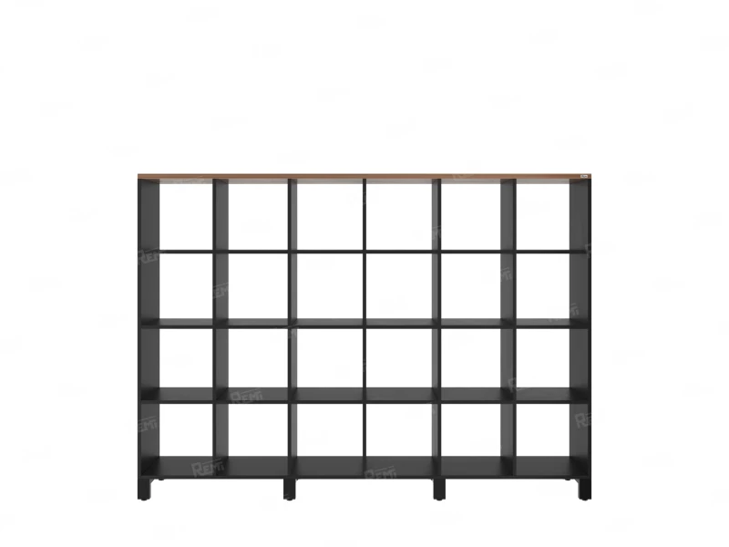 Стеллаж, 24 ячейки 2250х370х1620 RM141-225x37 Дуб Юстус/Черный