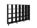 Стеллаж, 24 ячейки 2250х370х1620 RM141-225x37 Дуб Юстус/Черный