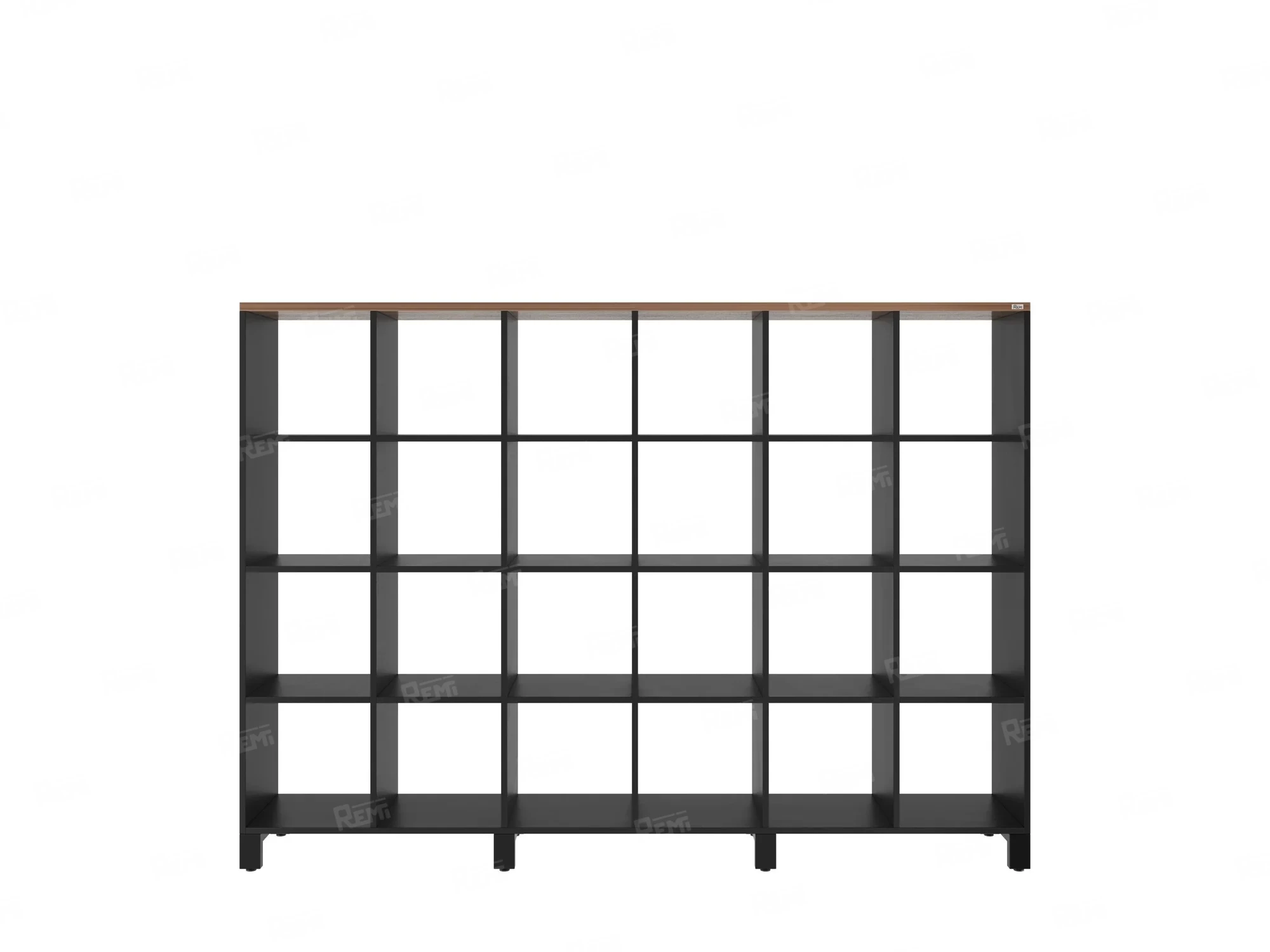 Стеллаж, 24 ячейки 2250х370х1620 RM141-225x37 Дуб Юстус/Черный