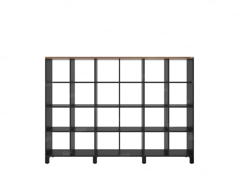 Стеллаж, 24 ячейки 2250х370х1620 RM141-225x37 Дуб Юстус/Черный