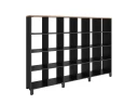 Стеллаж, 24 ячейки 2250х370х1620 RM141-225x37 Дуб Юстус/Черный