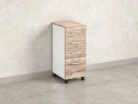 Тумба мобильная, 5 ящиков 400x500x960 RM122-40x50 Дуб Маувелла/Белый