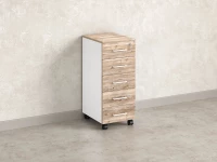 Тумба мобильная, 5 ящиков 400x500x960 RM122-40x50 Дуб Маувелла/Белый