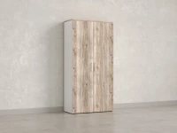 Шкаф распашной, регулируемые опоры, 5 уровней 900x420x1800 RM153-90x41 Дуб Маувелла/Белый