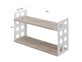Полка настенная 900x300x500 RM192-90x30 Дуб Маувелла/Белый