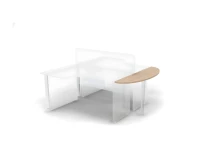 BRL RB026-130х40 Приставной элемент для 2 столов с перегородкой (без опоры) 1300х400х28 Дрифтвуд