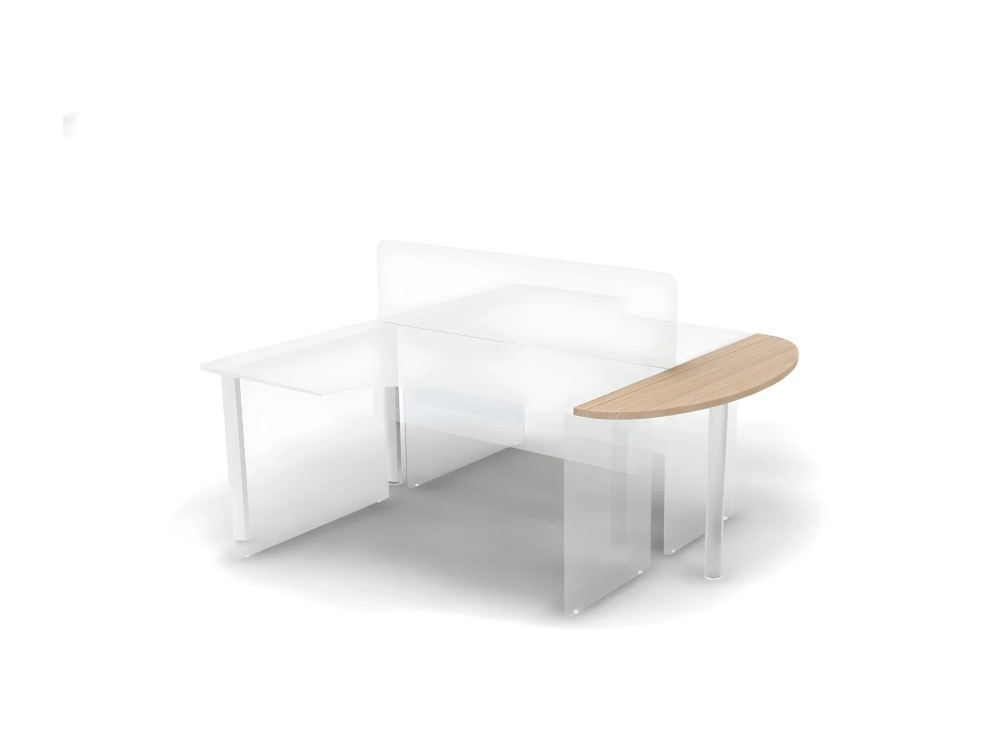 BRL RB026-130х40 Приставной элемент для 2 столов с перегородкой (без опоры) 1300х400х28 Дрифтвуд