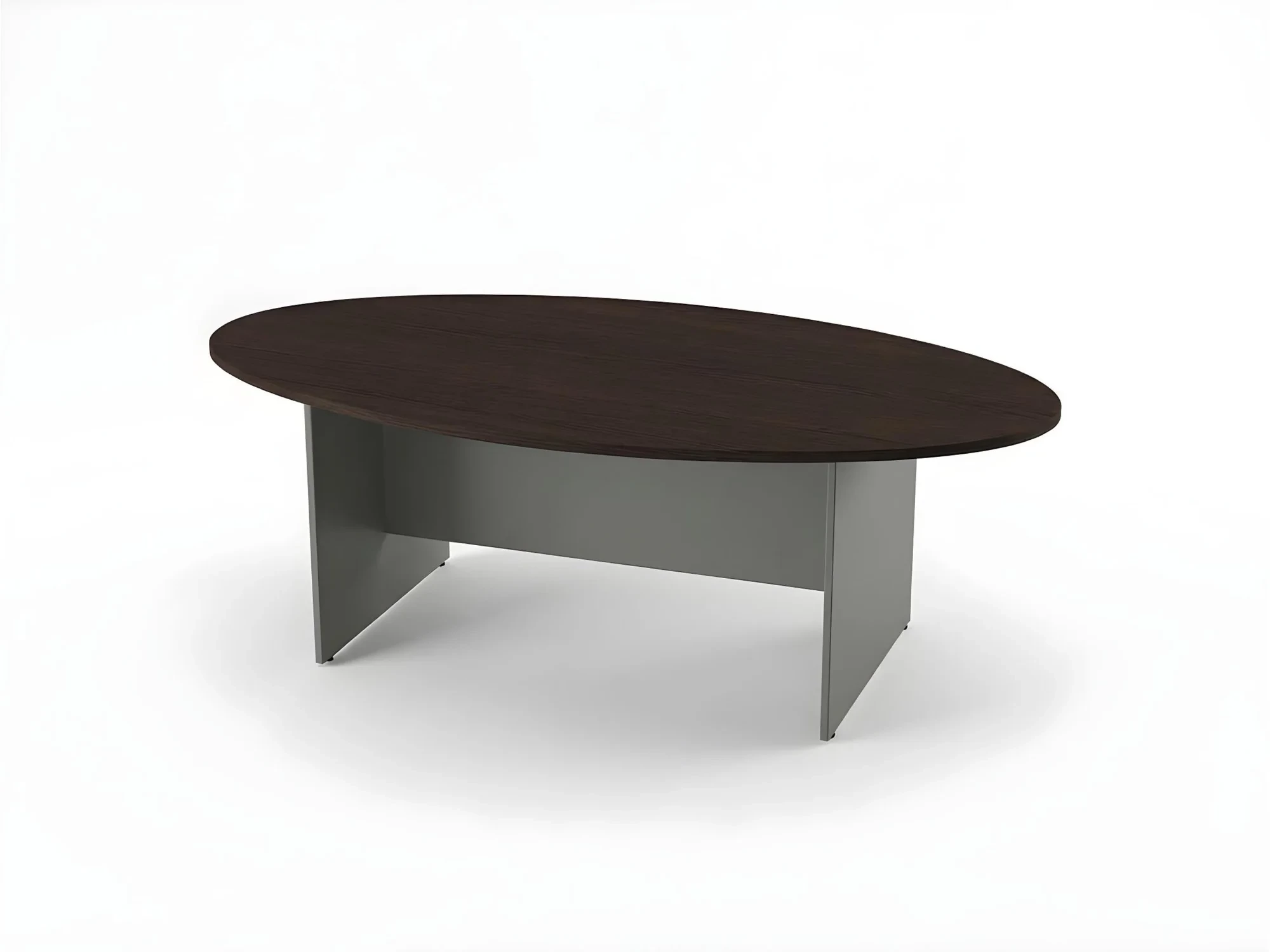 BRL RB007-220х120 Конференц-стол овальный 2200х1200х740 Венге/Серый вулкан-кий
