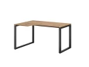 Стол угловой, О-опора, левый 1600x800/1000x750, RM055-16x8-10 Дуб Юстус/Черный