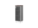 BRL RB050-45х43R Стеллаж закрытый витрина стекло в раме R 450х430х1290 Венге/Серый вулканический