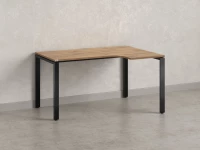 Стол угловой, П-опора, правый 1800x800/1000x750, RM052-18x8-10 Дуб Юстус/Черный