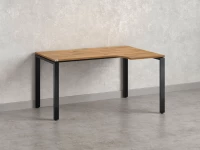 Стол угловой, П-опора, правый 1800x800/1000x750, RM052-18x8-10 Дуб Юстус/Черный