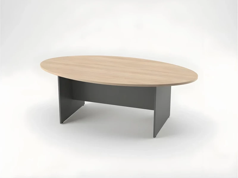 BRL RB007-220х120 Конференц-стол овальный 2200х1200х740 Акация/Серый вулкан-кий