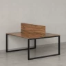 Бенч-система, 2 рабочих места, с одним экраном ЛДСП 1400x1200x750 RM169-2-14x12 Дуб Юстус/Черный