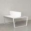 Бенч-система, 2 рабочих места, с одним экраном ЛДСП 1400x1400x750 RM172-2-14x14 Белый/Белый
