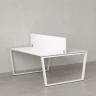 Бенч-система, 2 рабочих места, с одним экраном ЛДСП 1400x1400x750 RM172-2-14x14 Белый/Белый