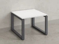 Журнальный стол с полкой 1100x700x550 RM182-11x7 Белый/Серый