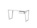 Стол прямой с подвесной тумбой, U-опора 2000x700x750 RM034-20x7 Белый/Белый