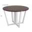 Круглый стол на U-образных опорах 1500x1500x750 RM188-15x15 Дуб Апрельский шоколад/Белый