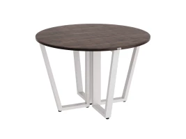 Круглый стол на U-образных опорах 1500x1500x750 RM188-15x15 Дуб Апрельский шоколад/Белый