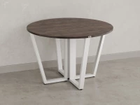 Круглый стол на U-образных опорах 1500x1500x750 RM188-15x15 Дуб Апрельский шоколад/Белый