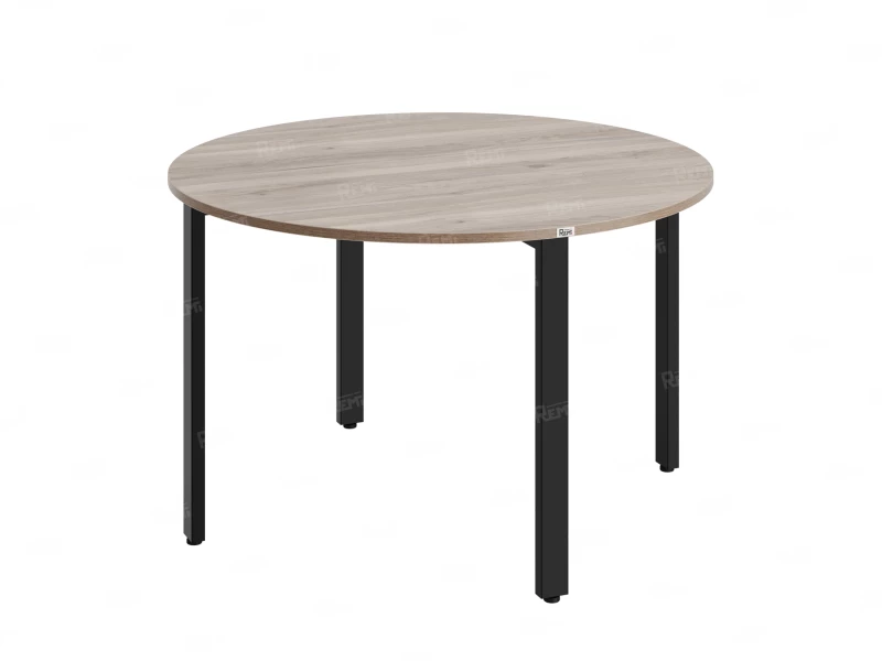 Круглый стол на П-образных опорах 1200x1200x750 RM186-12x12 Дуб Маувелла/Черный