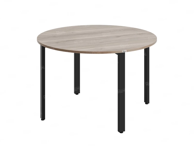 Круглый стол на П-образных опорах 1200x1200x750 RM186-12x12 Дуб Маувелла/Черный