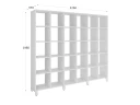 Стеллаж, 30 ячеек 2250х370х1980 RM143-225x37 Белый/Белый