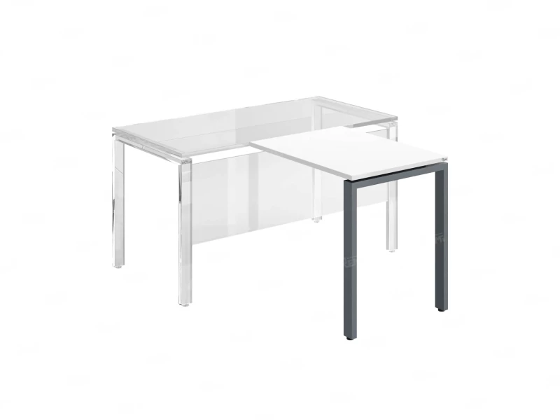 Брифинг прямой, с парящей столешнецей, на П-образном каркасе 1800x600x750 RM070-18x6 Белый/Серый