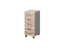 Тумба мобильная, 5 ящиков 400x500x960 RM122-40x50 Дуб Маувелла/Серый