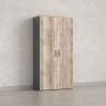 Шкаф распашной, регулируемые опоры, 5 уровней 900x420x1800 RM153-90x41 Дуб Маувелла/Серый