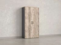 Шкаф распашной, регулируемые опоры, 5 уровней 900x420x1800 RM153-90x41 Дуб Маувелла/Серый