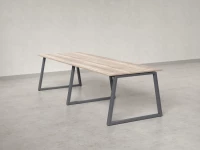 Cтол для переговоров, на A-обазном каркасе 2200x1200x750 RM083-220x120 Дуб Маувелла/Серый