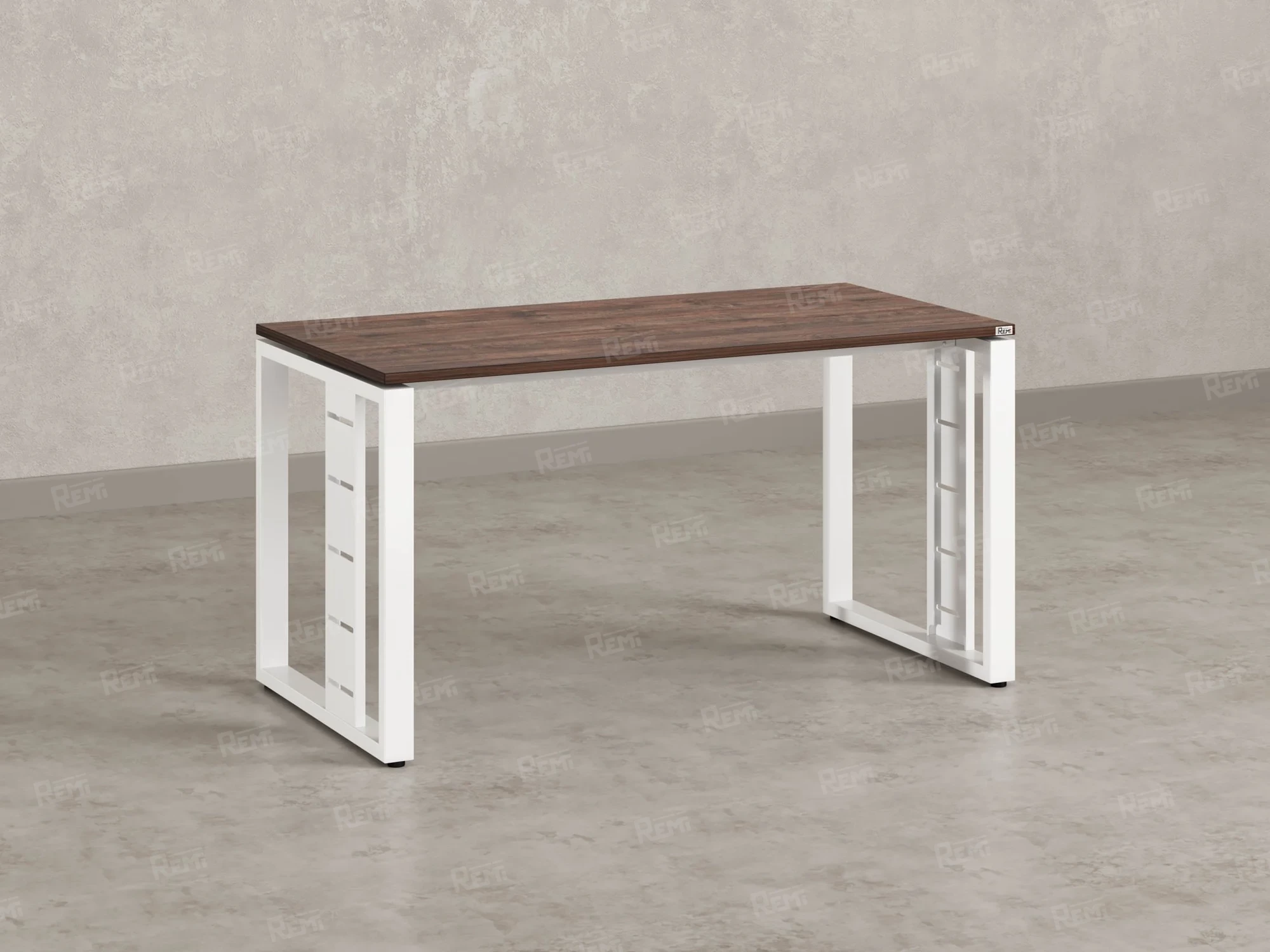 Стол прямой на О-образных опорах 1200x700x750 RM040-12x7 Дуб Апрельский шоколад/Белый