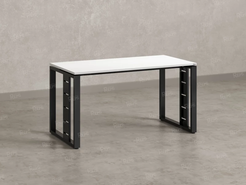 Стол прямой на О-образных опорах 1600x700x750 RM040-16x7 Белый/Черный