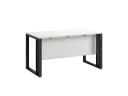 Стол прямой на О-образных опорах с экраном ЛДСП 1600x900x750 RM041-16x9 Белый/Черный
