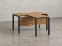 Стол с брифингом с парящей столешницей на П-образных опорах с экраном ЛДСП RM043-16x7 1600x2300x750 Дуб Юстус/Серый