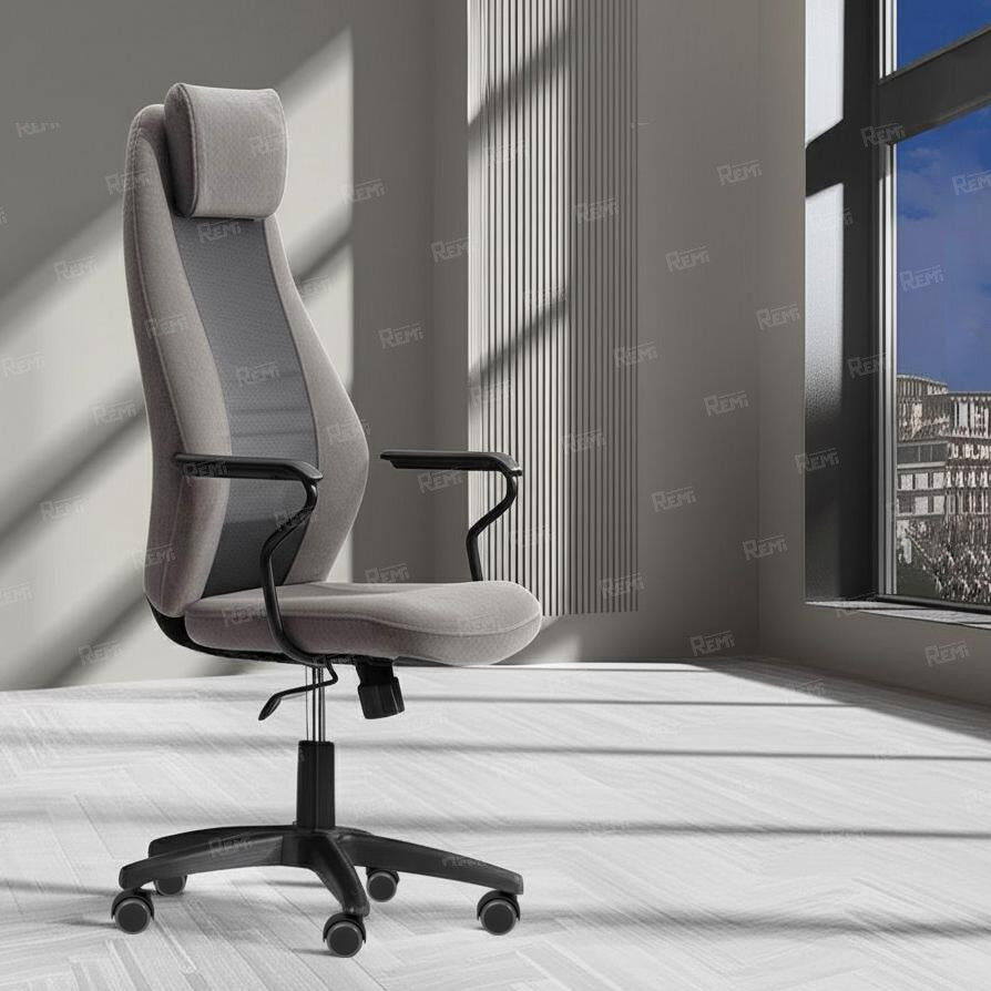 Кресло AVIATOR Серый/Черный, Флок (арт. 21644)