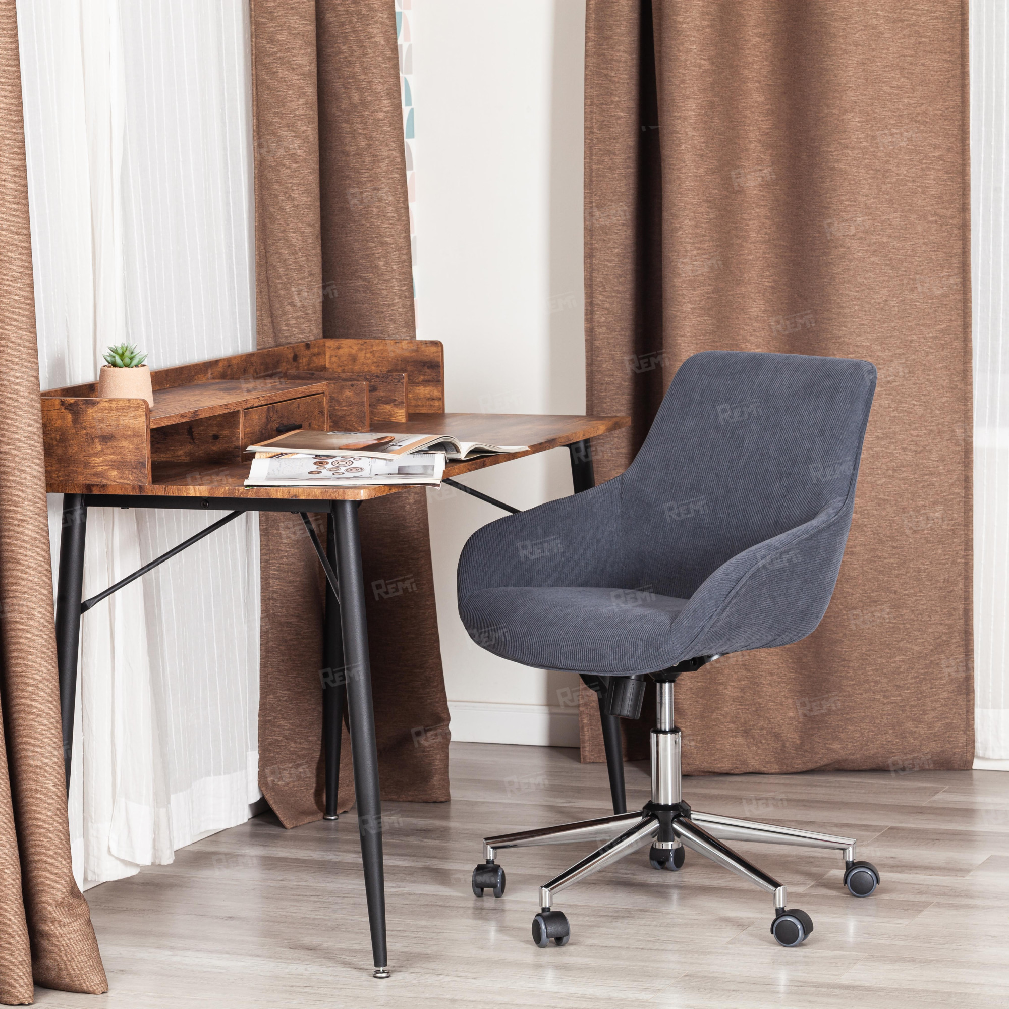 Кресло DUBLIN хром Графит/Графит, Вельвет (арт. 24322)